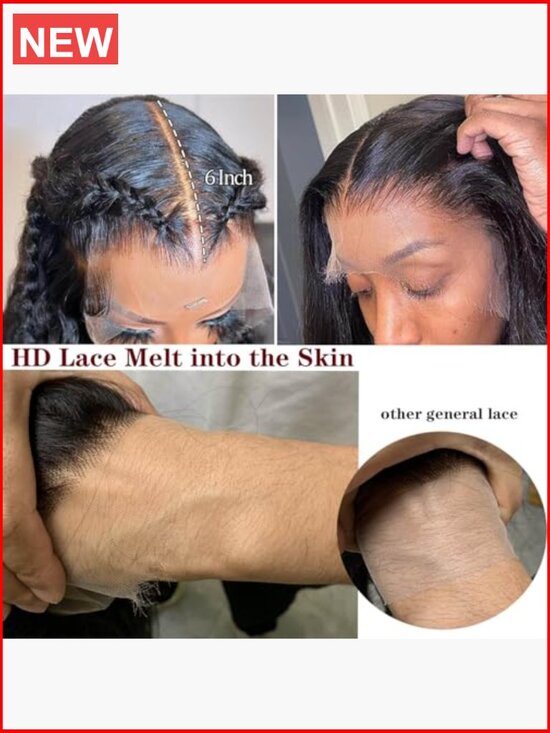 13x6 Body Wave Lace Front Wig Human Hair 200 Density HD Transparent Lace main image 5